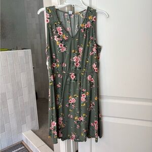 Old Navy Floral Sleeveless Midi Dress